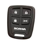 Husă de cheie Scania pentru camion, 4 butoane, din silicon negru, protecție antialunecare