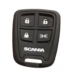 Husă de cheie Scania pentru camion, 4 butoane, din silicon negru, protecție antialunecare