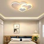 Lustra LED cu telecomanda AMI 48W, 3 Inimi, lumina Rece/Calda/Neutra, Dimabila, Alb