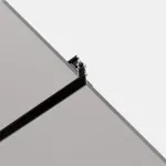 Șină încastrată pentru proiectoare magnetice, 2 m, negru, din aluminiu