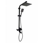 Coloana de dus Mixxus KUB-009-J NEGRU, 120 cm baterie si para, monocomanda, furtun flexibil