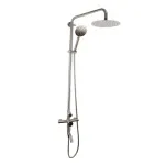 Coloană de duș Mixxus SUS-009-J din inox, 120 cm, cu baterie monocomandă și pară