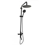 Coloana de dus Mixxus SUS-009-J NEGRU, 120 cm baterie si para, monocomanda, furtun flexibil