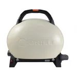 Grătar portabil pe gaz O-Grill 500 crem, compact, pentru balcon și camping