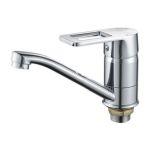 Baterie de bucătărie Mixxus Gavi 555, pipă 15 cm, finisaj cromat, racorduri incluse