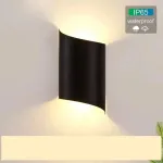 Aplica LED de exterior Hande 10W, IP65, negru, lumina sus-jos, Alessandro Design