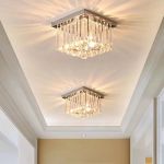 Lustră din cristal Martinez Linear Luxe, 4x E14, crom lucios, pătrată 25 cm