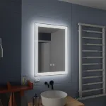 Oglindă LED dreptunghiulară 60x80 cm cu touch, dimare și dezaburire ADIS