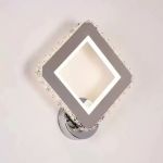 Aplica LED cu cristal Santana 34W, argintie, 3 tipuri de lumina