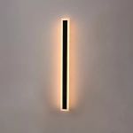 Aplica LED de Exterior Mack, Lungime 90cm, 10W, IP65, Metal, Liniar, Negru