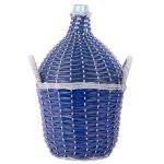 Damegeană din sticlă Strend Pro Wilo 15 L, împletită, pentru vin și țuică, mix culori