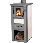 Soba pe lemne Strend Pro LAVA Ceramic bej, 6,5 kW, evacuare 120 mm