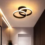Lustră LED Vertex Circula 21W cu 2 cercuri, negru mat, 3 temperaturi