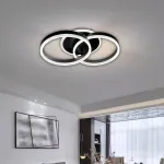 Lustră LED RIGA LILITH 34W cu telecomandă, 2 cercuri, dimabilă, negru