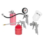 Set accesorii compresor Airtool W-2005A1, 5 piese cu pistoale si furtun