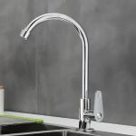 Baterie pentru apă rece din inox cromat, cu pipă rotativă înaltă, WH511