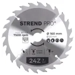 Disc circular Strend Pro TCT 160 mm, 24T, pentru lemn, alezaj 20/16 mm