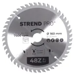Disc circular Strend Pro TCT 160 mm, 48T, pentru lemn, alezaj 20/16 mm