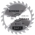 Disc circular Strend Pro TCT 180 mm, 24T, pentru lemn, alezaj 20/16 mm