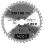 Disc circular Strend Pro TCT 210 mm, 40T, pentru lemn, cu reducție 30/20 mm