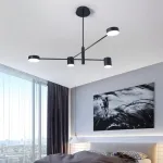 Lustră LED GALIOS 48W neagră, 4 elemente, lumină caldă/neutră/rece