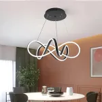 Lustră LED suspendată INFINITY HALO 69W cu telecomandă, dimabilă, negru