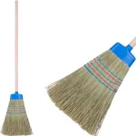 Mătură din sorg MagicHome, mare, 5 cusături, cu protecție din plastic