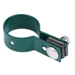 Colier de capăt 38 mm pentru stâlp rotund, verde RAL6005, Zn+PVC
