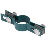 Colier de prindere trecere 48 mm pentru stâlp rotund, verde RAL6005