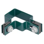 Colier colțar pentru stâlp rectangular 60x40 mm, verde RAL6005, Zn+PVC