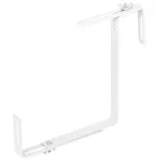 Set 2 suporturi metalice albe pentru jardiniere pe balustradă Strend Pro