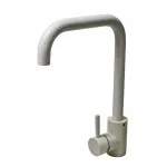 Baterie de bucătărie 3008B albă, monocomandă, design modern pentru chiuvetă