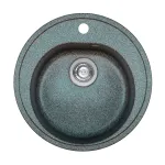 Chiuvetă bucătărie din granit Elefant Premium Luna, grafit, 510 mm, montaj pe blat