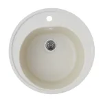 Chiuvetă bucătărie din granit Elefant Premium Luna 510 mm, culoare nisip