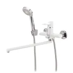 Baterie cadă Mixxus Dallas 006, 25 cm, albă, cu duș de mână