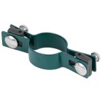 Colier trecere pentru stâlp rotund 60 mm, verde RAL6005, Zn+PVC