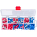 Set conectori electrici Strend Pro TS411 cu tub termocontractabil, 144 piese