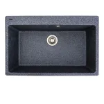 Chiuvetă bucătărie din granit Elefant Premium Bogema, grafit, 780x500 mm