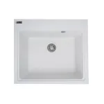 Chiuvetă bucătărie din granit compozit Elefant Premium Vesta 5852, alb, 580x518 mm