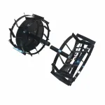 Set roți metalice pentru motocultor 470x195 mm, cu manicot, ax 33 mm Elefant