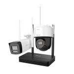 Kit supraveghere IP Wireless Hikvision HiLook, 2x camere de 2MP, IR, slot microSD, NVR 4 canale, Audio - IKS-2042BPH-PH/W SafetyGuard Surveillance