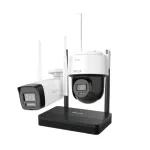 Kit supraveghere IP Wireless Hikvision HiLook, 2x camere de 2MP, IR, slot microSD, NVR 4 canale, Audio - IKS-2042BPH-PH/W SafetyGuard Surveillance