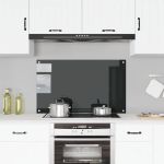 Panou antistropi de bucătărie negru 100x60 cm sticlă securizată GartenMobel Dekor