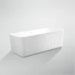 Cadă freestanding ovală din acril alb 150x56x72 cm, Marcello Funghi