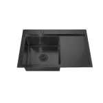 Chiuvetă de bucătărie din inox MIXXUS HM7849L-215 Nano Black 780x490 mm