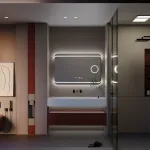 Oglindă LED rectangulară 100x60 MotionGlow Marcello cu dezaburire