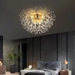 Candelabru din cristal RONDO Vivace, 8x G9, Ø60 cm, auriu lucios