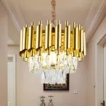 Candelabru din cristal VERSAILLES Petito, auriu, 3xE14, Ø30 cm, inaltime reglabila