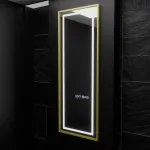 Oglindă LED dreptunghiulară 45x140 cm Marcello, cu senzor, dezaburire, ceas
