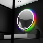 Oglindă LED rotundă 60 cm Spectrum Touch RGB cu sistem de dezaburire